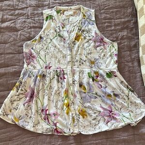 EUC - Anthropologie Plus, Sleeveless Top